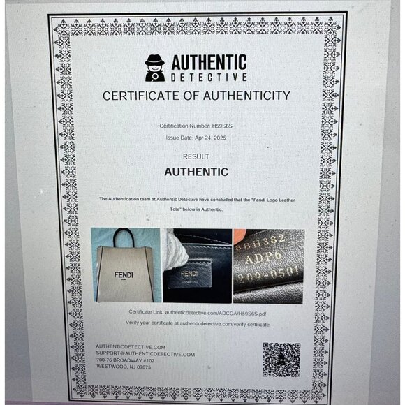 Fendi Roma Beige & Black Leather Tote Bag With Gold Hardware & COA's‎ - Picture 4 of 16